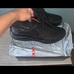 Prada ‘America’s Cup’ Mesh & Leather Sneaker (Men)